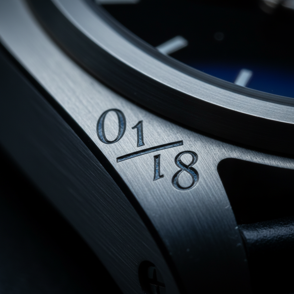 Hand-engraved edition number — 01/88, case flank.